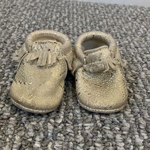 Freshly picked gold moccasins